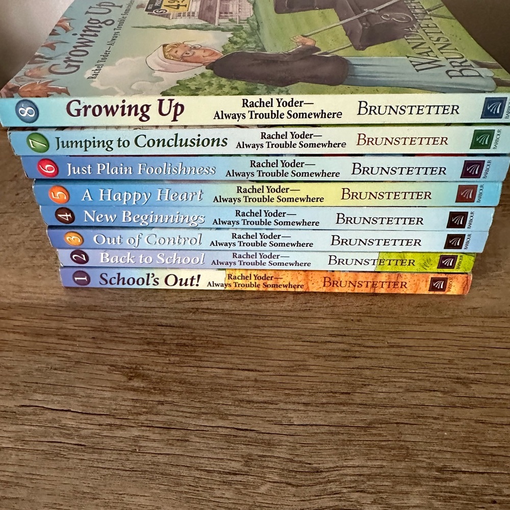 Complete series of Rachel Yoder- Always Trouble Somewhere. By Wanda Brunstetter